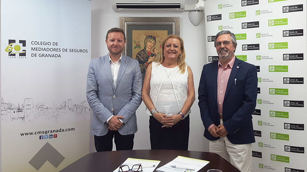 El Colegio de Mediadores de Seguros de Granada y la UCA-UCE colaborarán para la defensa de los consumidores